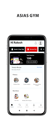 Android application Asias Gym screenshort
