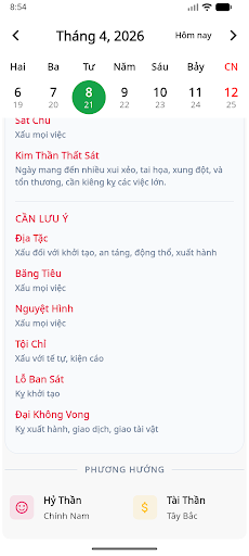 Âm lịch Việt - Lịch vạn niên screenshot 5