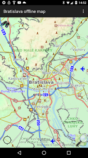 Android application Bratislava offline map screenshort