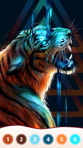 Tiger Malbuch Farbspiel