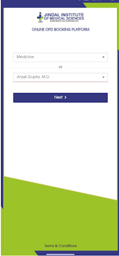 Android application JIMS PATIENT APP screenshort