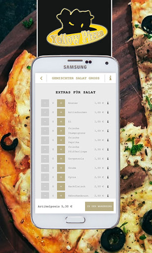 Android application Yellow Pizza screenshort