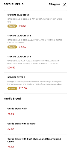 Amore Italiano Cleveleys Screen 2