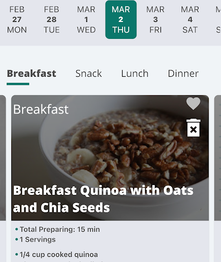 Screenshot of Bravarb:Meal Plan&Grocery List