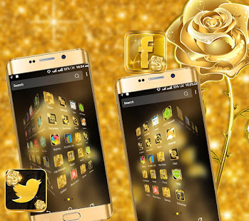Golden Rose Launcher Theme 3.0 APK screenshots 5