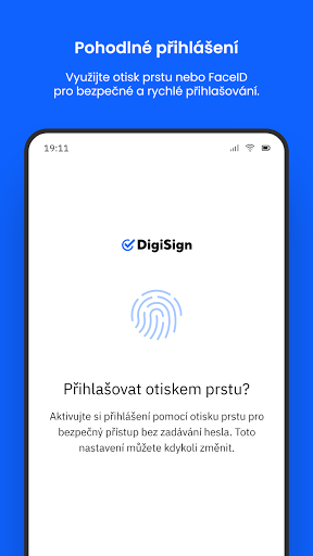 Android application DigiSign - Digitální podpis screenshort