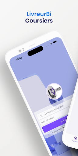 Android application LivreurBi Coursiers screenshort
