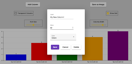Android application Easy Bar Chart Creator screenshort