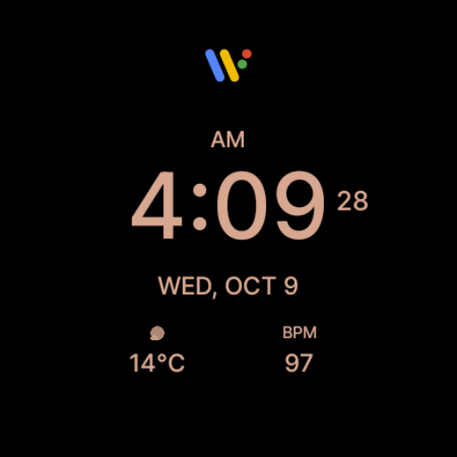 Pure Rose Gold Watch Face Logo