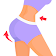 Workout - female fitness, exercise and weight loss icon