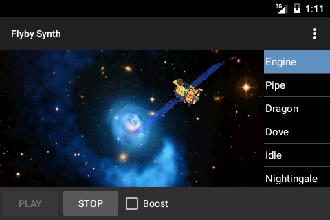Android application Flyby Synth screenshort