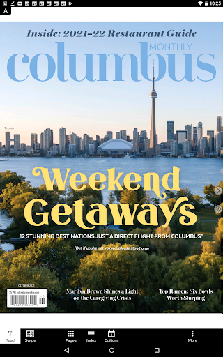 Screenshot of Columbus Monthly eNewspaper