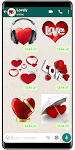 screenshot of WASticker love stickers for WA