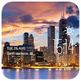 Chicago weather widget/clock icon