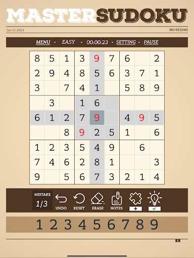 Sudoku Master - Number Puzzles