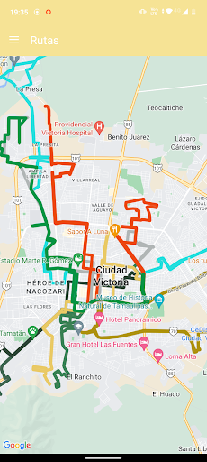 Rutas de Micro Victoria Screen 2