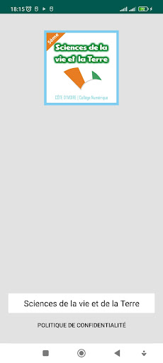 Android application Cours SVT 5ème Année Collège screenshort