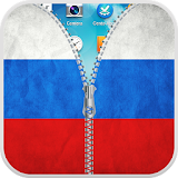 Russia Flag Zipper Lock Screen icon