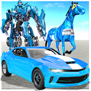 US Police Horse Robot Transformation: Robot Car 3D