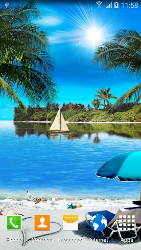 Android application Beach Live Wallpaper screenshort