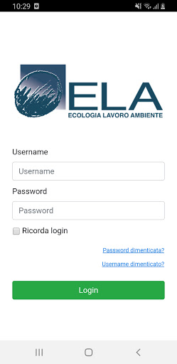 Android application ELA srl screenshort