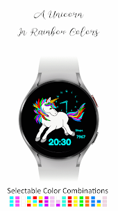 A Rainbow Unicorn Watch Face