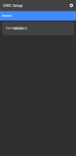 Android application GWC Setup screenshort