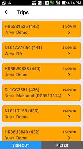 Logistic Management System Screen 3