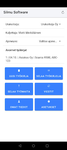 Android application Maansiirtokirjaus 2 screenshort