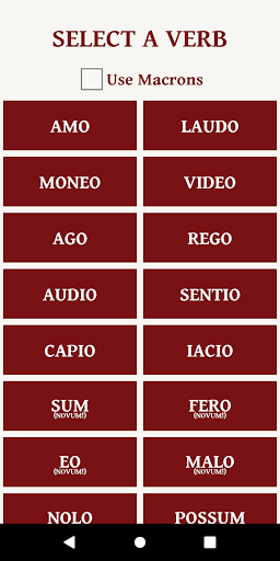Vice Verba - Latin Verb Game Screen 2