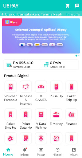 Android application U8pay screenshort