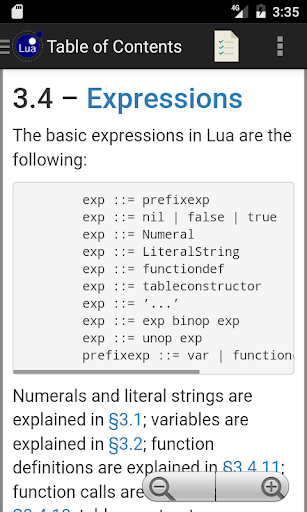 Lua 5.3 Language Reference Screen 2