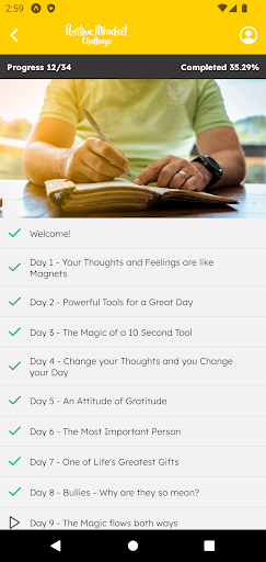 Positive Mindset Challenge Screen 3