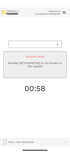 Friendly Parking App Screen 3