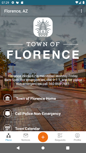 Android application Florence Works4U screenshort