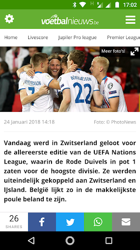 VoetbalNieuws.be Screen 3