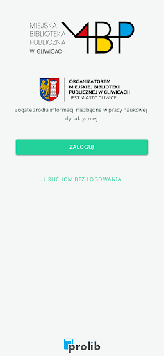 Android application MBP Gliwice - mPROLIB screenshort