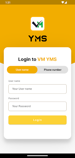 Android application VM YMS screenshort