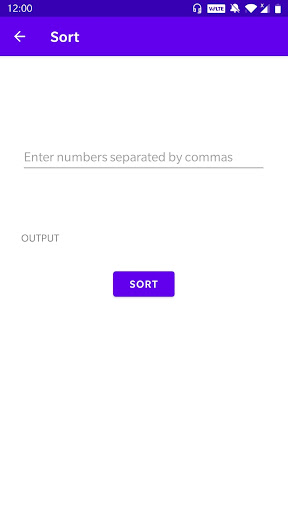 Quick Sort Screen 2