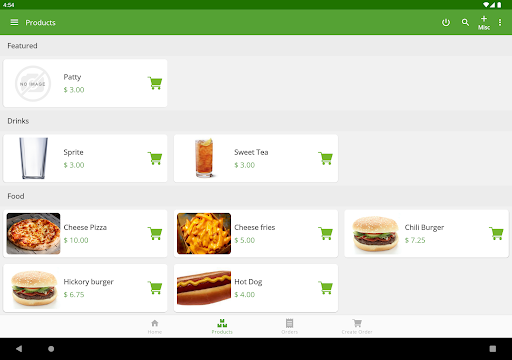 Delta1st POS Food (PP) Screen 3