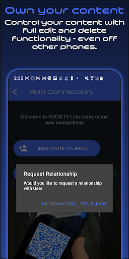 SOCIETY: Secure Social Network Screen 3
