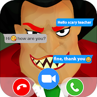 Fake live chat and call from scary teacher-prank