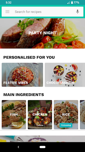 Screenshot of Indian Cooking Recipes App
