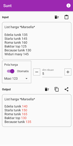 Android application Sunt - Edit harga reseller screenshort