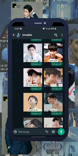 Android application Park Bo Gum WASticker screenshort
