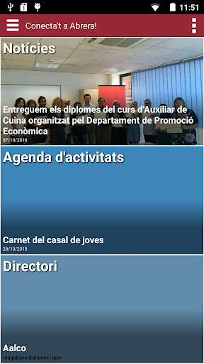 Android application Connecta't a Abrera screenshort