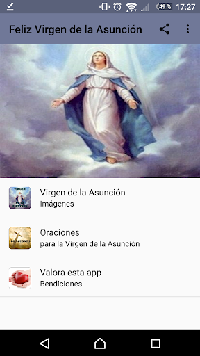 Android application Feliz Virgen de la Asunción screenshort