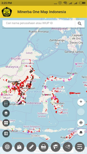 Android application Minerba One Map Indonesia screenshort