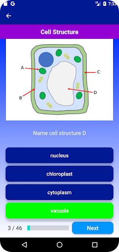 BioQuiz - GCSE Biology Screen 3