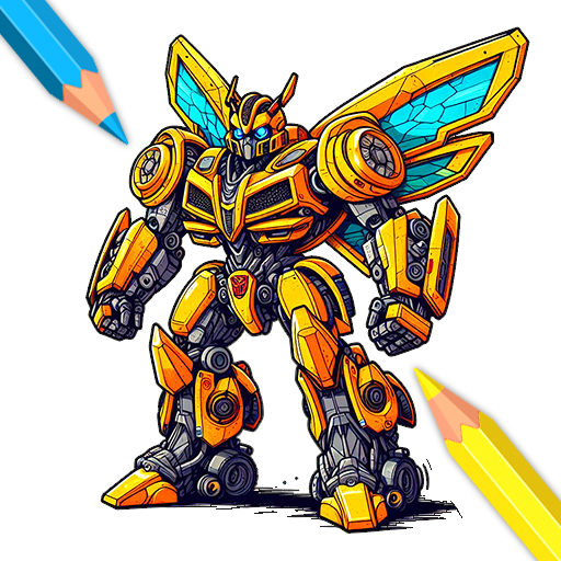 Robots Color By Number Book 3.5 Icon